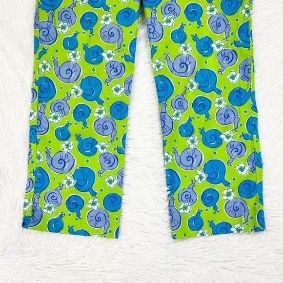 Lilly Pulitzer Vintage Snail Escargot Print Capri Crop Pants Women’s Size 2 - Picture 3 of 8